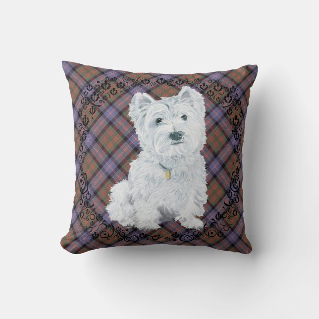 Westie sur COUSSIN Tartan (Recto)