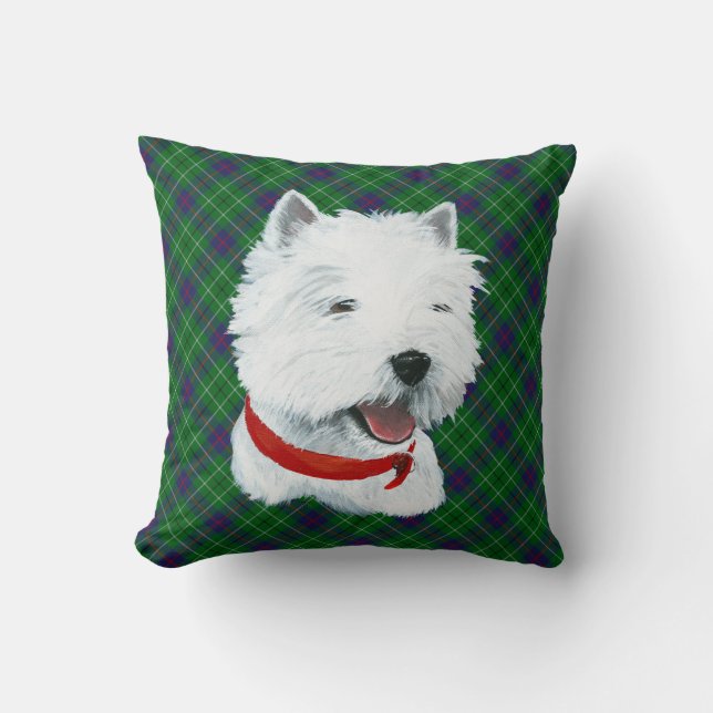 Westie sur COUSSIN Tartan (Recto)