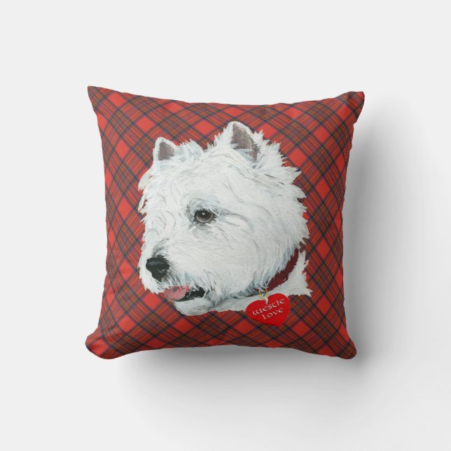 Westie sur COUSSIN Tartan (Recto)