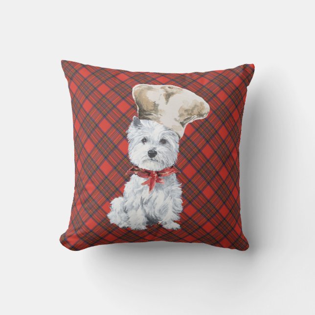 Westie sur COUSSIN Tartan (Recto)