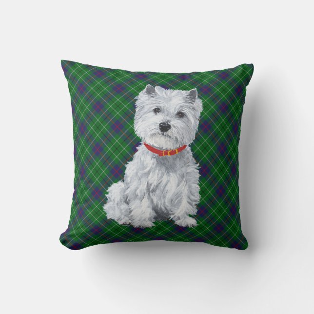 Westie sur COUSSIN Tartan (Recto)