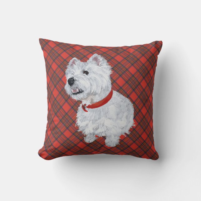 Westie sur COUSSIN Tartan (Recto)