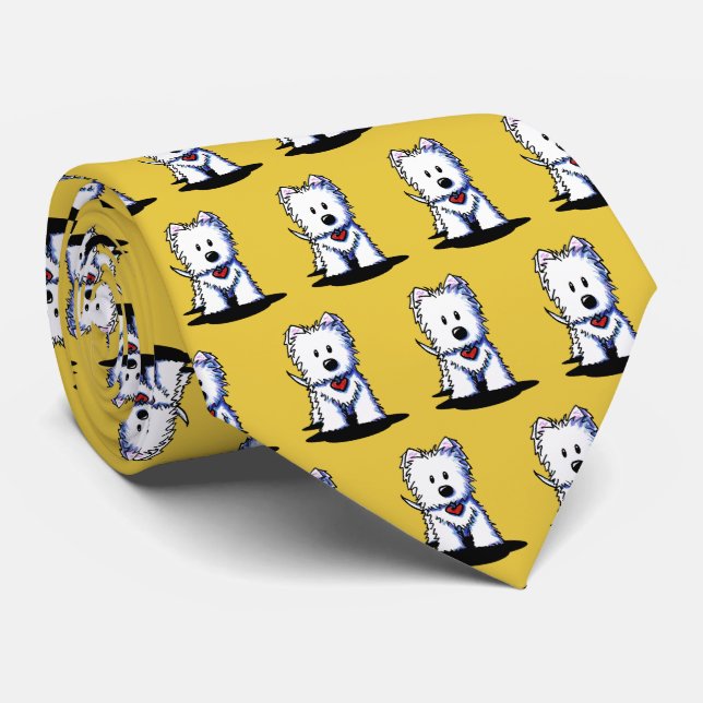 Westie Terrier KiniArt Cravate (Roulé)