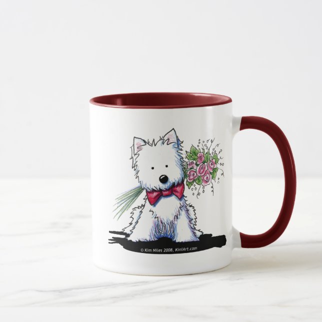 Westie Valentine Prince Mug (Droite)