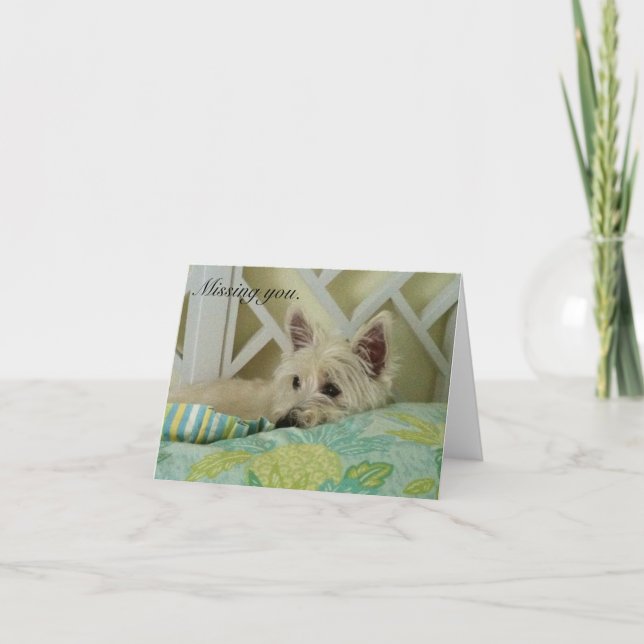 Westie vous manquant carte de note (Devant)