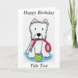 Westie walkies carte anniversaire ami maman papa e