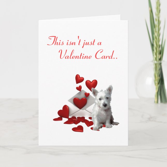 Westies Valentine.. Carte Wuf You Card (Devant)