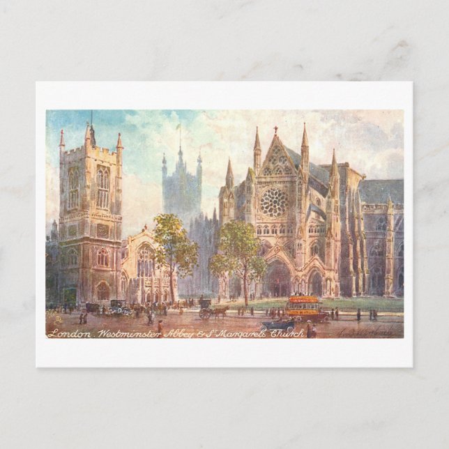 Westminster Abbey London Carte postale Vintage (Devant)