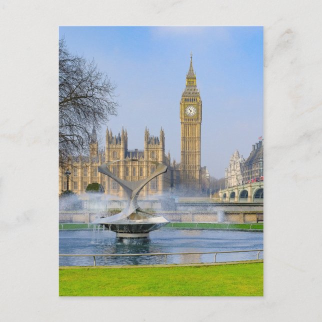 Westminster Bridge et Big Ben, Londres Carte posta (Devant)