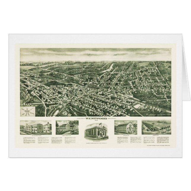 Westwood, carte panoramique de NJ - 1924 (Devant horizontal)