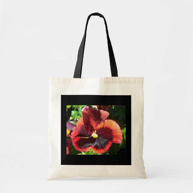 Wet Pansy Tote Bag (Devant)