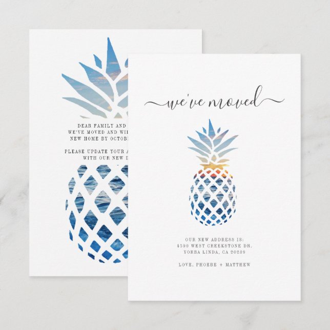 Weve Moved Changement d'adresse Faire-part de dépl (Devant / Derrière)