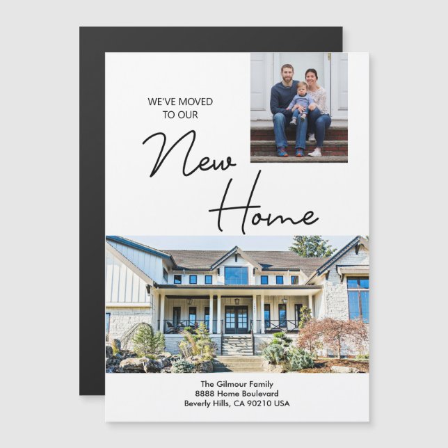 We've moved Custom Photo New Address Moving (Devant / Derrière)