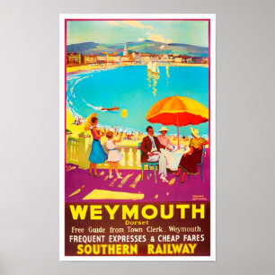 Weymouth England vintage travel Poster