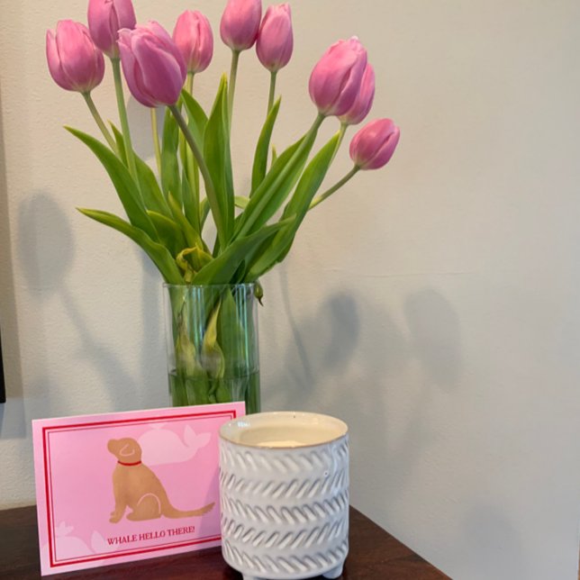 Whale Hello There Golden Dog Cartes de voeux (Créateur téléchargé)