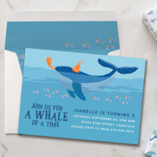 Whale of a Time – Kids Birthday Invitation
