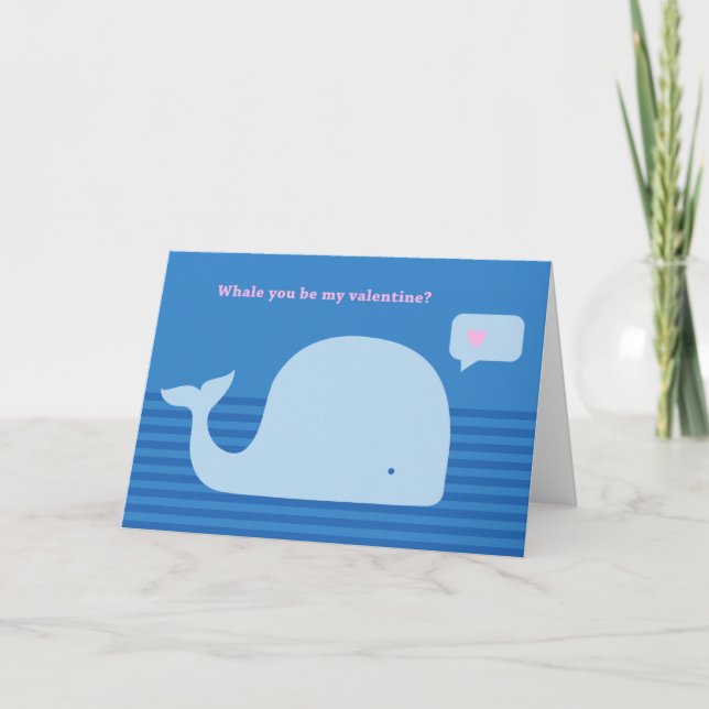 "Whale you be my Valentine" Carte de voeux (Devant)