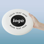 Wham-O Frisbee Logo Simple Avec Texte Professionnel Promotionnel<br><div class="desc">Ajoutez votre propre logo et le choix du texte à cette conception. Supprimez le texte supérieur ou inférieur si vous préférez. Minimaliste et professionnel. Idéal pour le personnel et les employés,  en tant que produit promotionnel pour vos clients et clients,  ainsi que lors de foires commerciales et d'événements d'entreprise.</div>