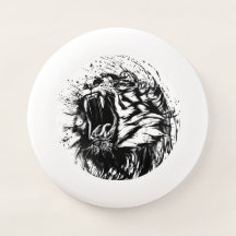 TIGER NOIR ET BLANC FRISBEE