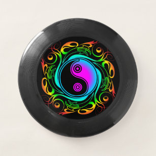 Wham-O Frisbee Yin Yang Psychedelic Rainbow Tattoo
