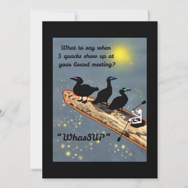 "WhasSUP" avec des canards sur la carte SUP (Devant)