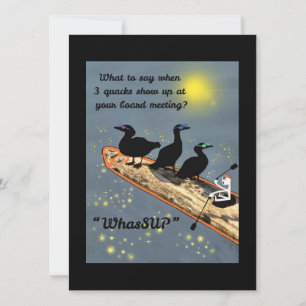 "WhasSUP" avec des canards sur la carte SUP