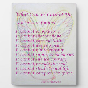 What Cancer Cannot Do Poem Angel Painting Plaque