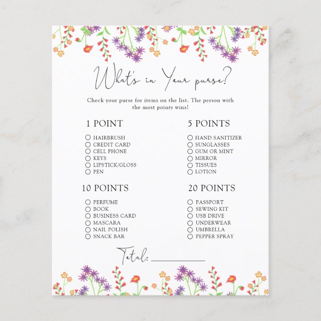 Whats fleur sauvage dans votre sac à main (Devant)