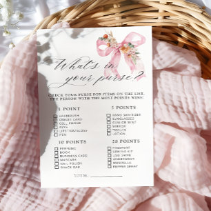 Whats Floral Bow dans votre jeu de Baby shower de