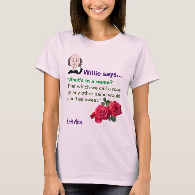 What's In A Name William Shakespeare T-Shirt (Devant)