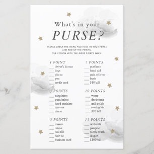 What's in Your Purse Star Gray Baby Shower Game