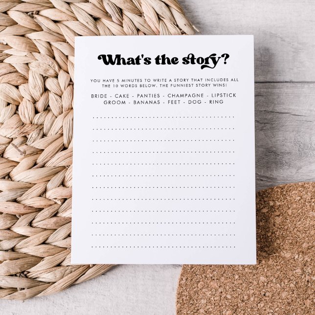 What's the Story Bridal Shower Game (Créateur téléchargé)