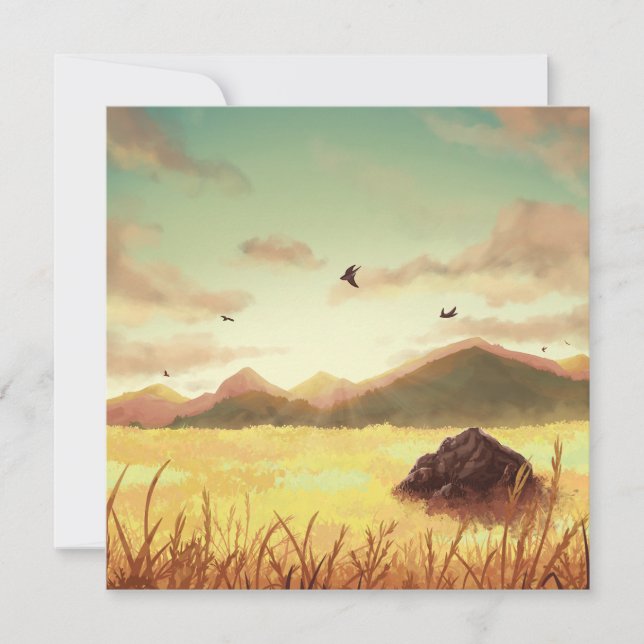 Wheat fields at sunrise (Devant)
