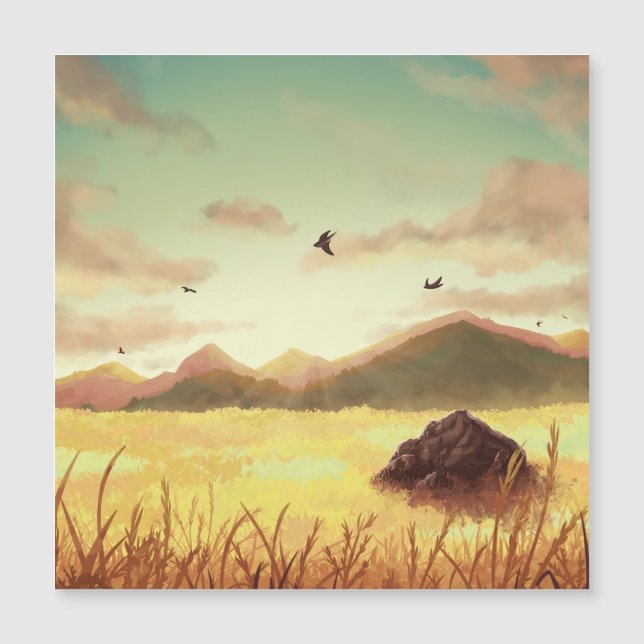 Wheat fields at sunrise (Devant)