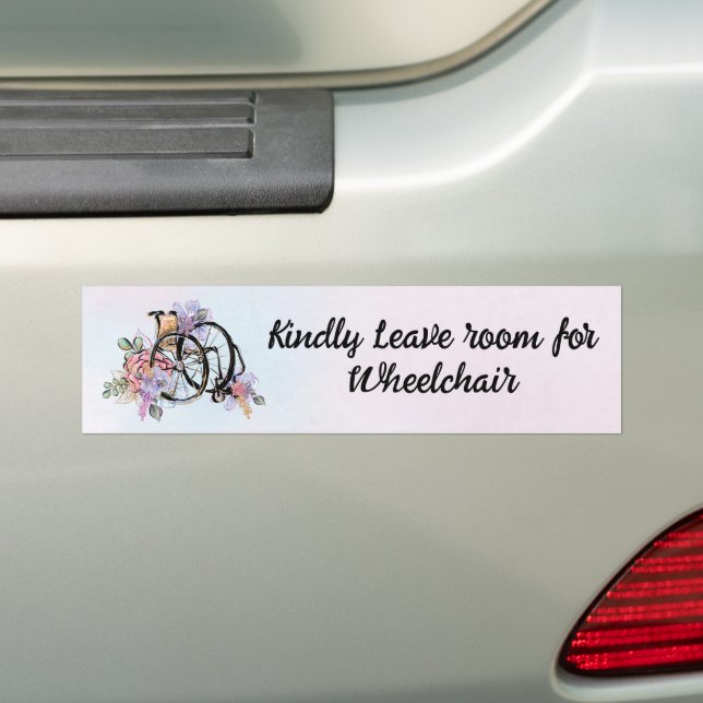 Wheelchair Handicap Bumper Sticker (En voiture)