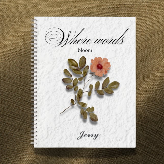 Where Words Bloom – Personalized Writing Journal (Créateur téléchargé)