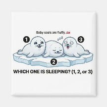 Which One Is Sleeping? – Baby Seal Learning Magnet