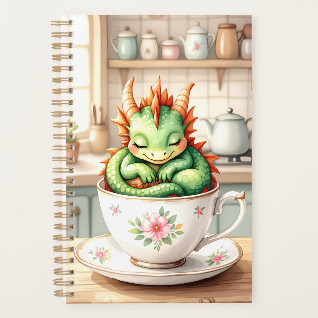 Whimsical Baby Dragon Imaginaire Planner (Devant)