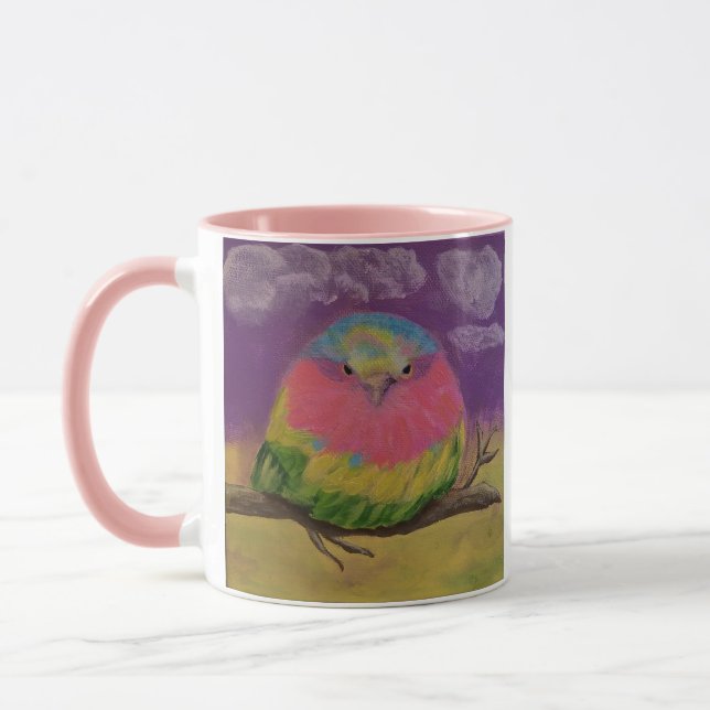 Whimsical Bird Mug Be Yself World Ajustera (Gauche)