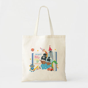 Whimsical Boy Library Sac fourre-tout de livre