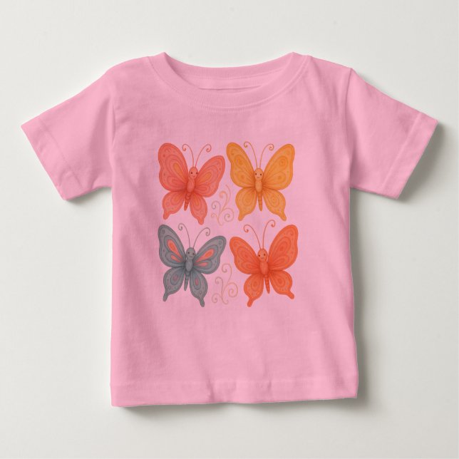 Whimsical Butterflies T-Shirt (Devant)