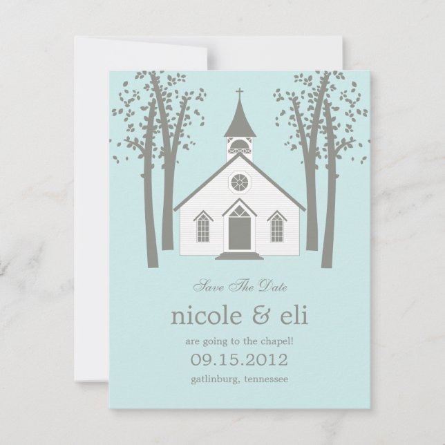 Whimsical Chapel Wedding Enregistrer La Carte Date (Devant)