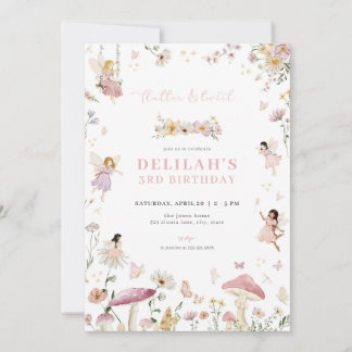 Whimsical Enchanted Fairy Invitation Anniversaire