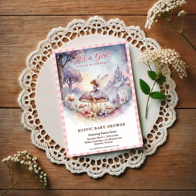 Whimsical Fairy Baby Shower Invitation (Créateur téléchargé)