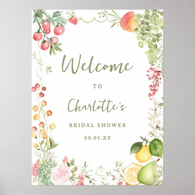 Whimsical Farmers Off the Market Welcome Poster (Devant)