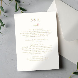 Whimsical Floral Rose & Ivory Mariage Détails