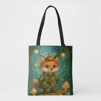 Whimsical Fox Explorer Art Tote Bag