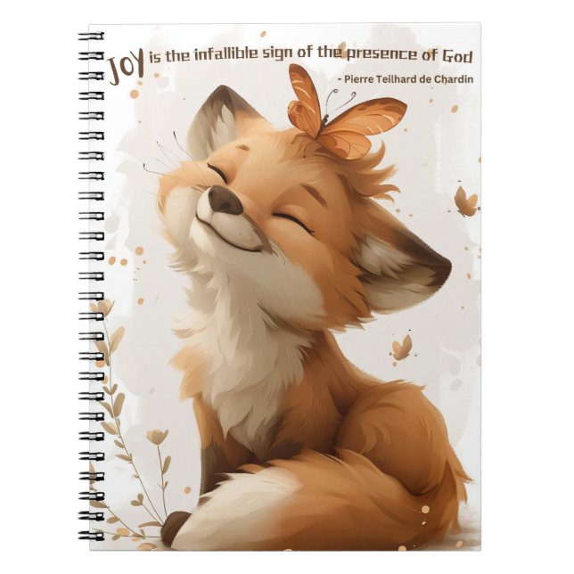 Whimsical Fox Joyful Carnet - Vibes positives (Devant)