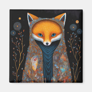 Whimsical Fox Woodland Imaginaire Magnet