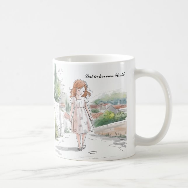 Whimsical Girl in Nature - Mug Moment paisible (Droite)